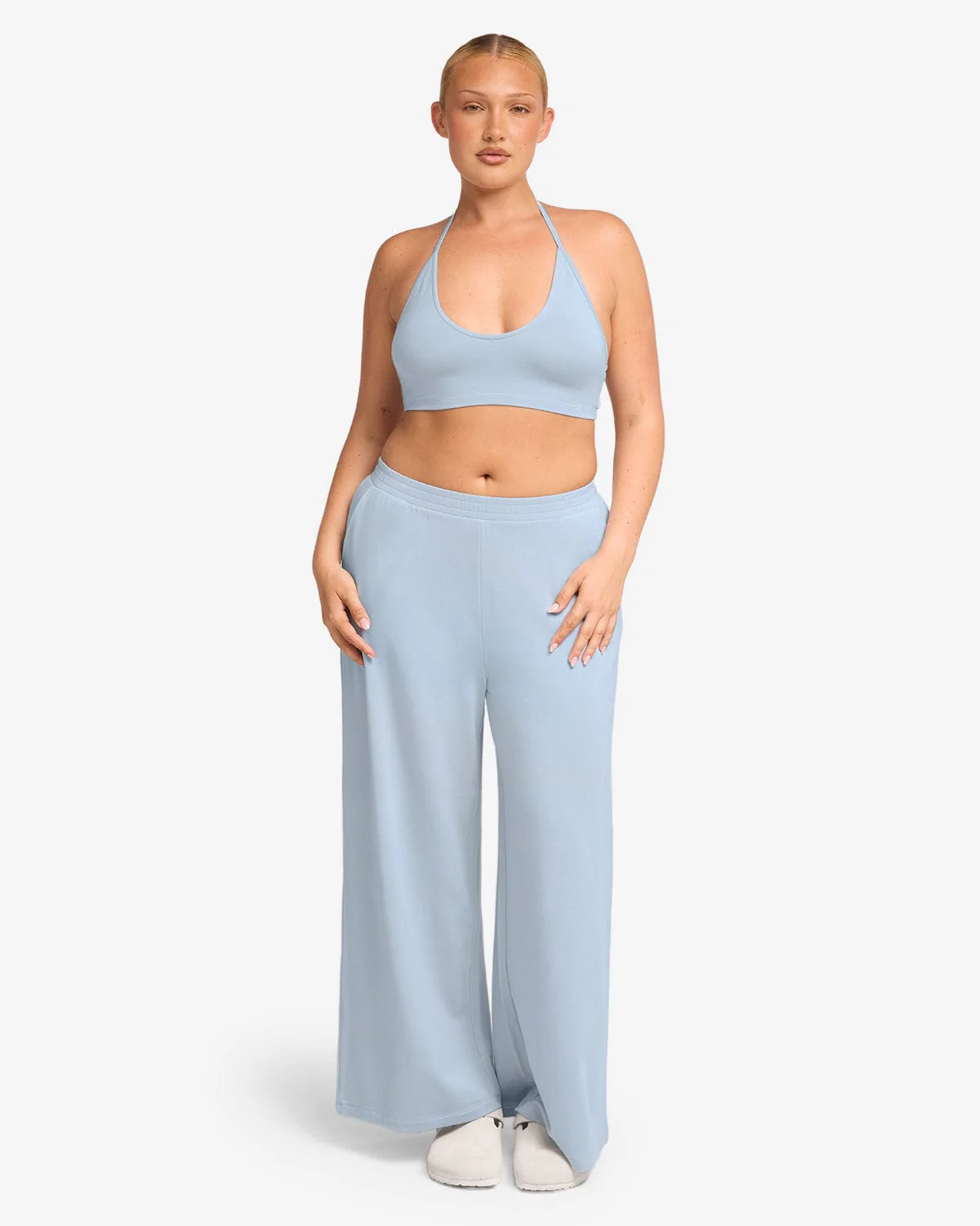 Everyday Wide Leg Pant | Dusty Blue - Image 6