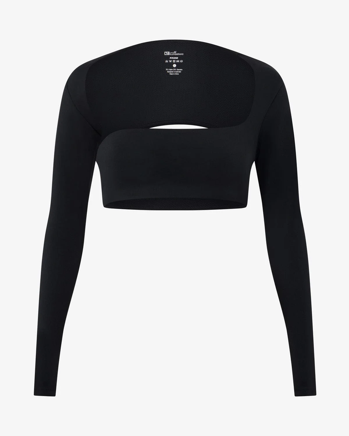 Fade Define Long Sleeve Crop | Carbon - Image 5