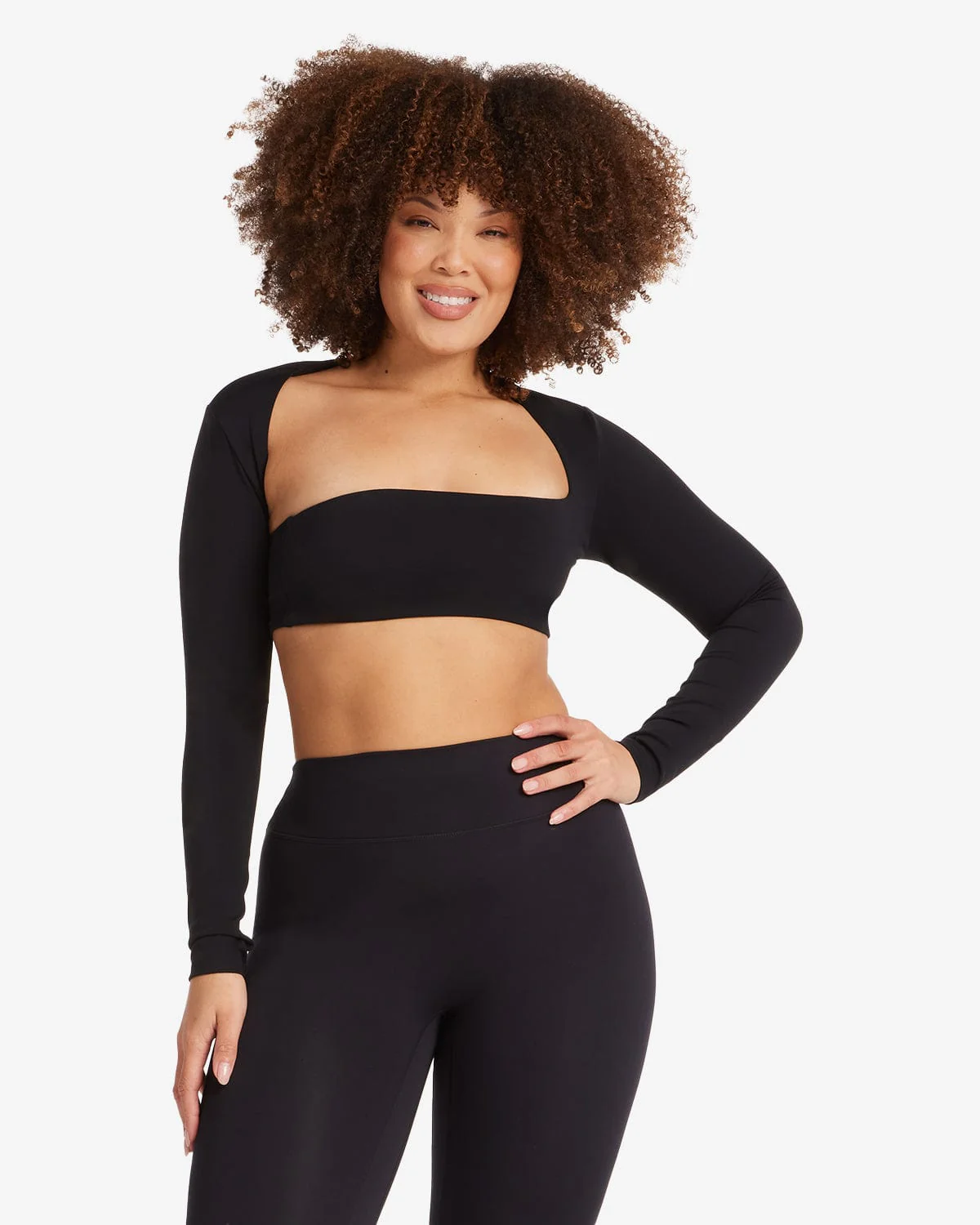 Fade Define Long Sleeve Crop | Carbon - Image 7