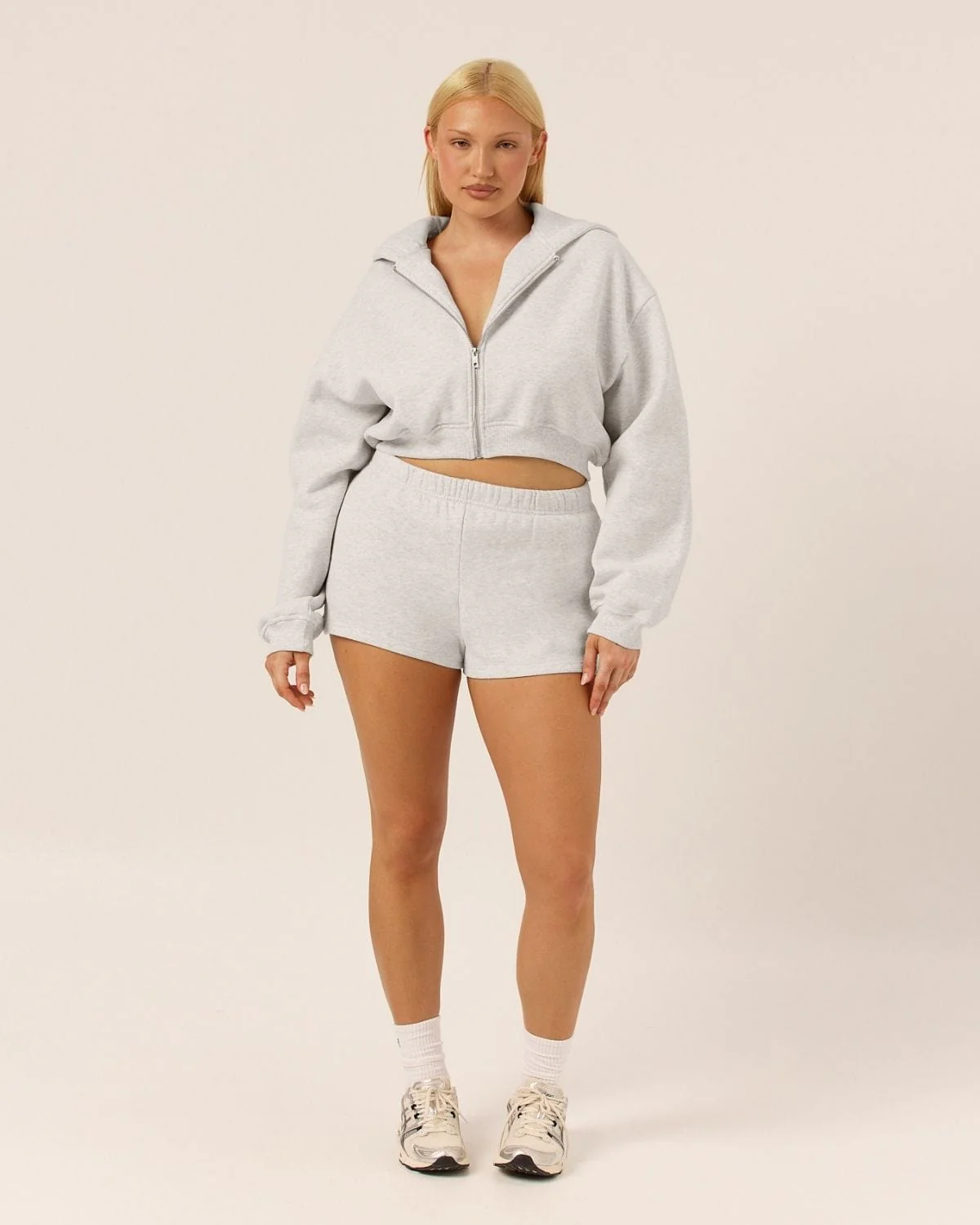 Fleece Sweat Shorts | Snow Marl - Image 6