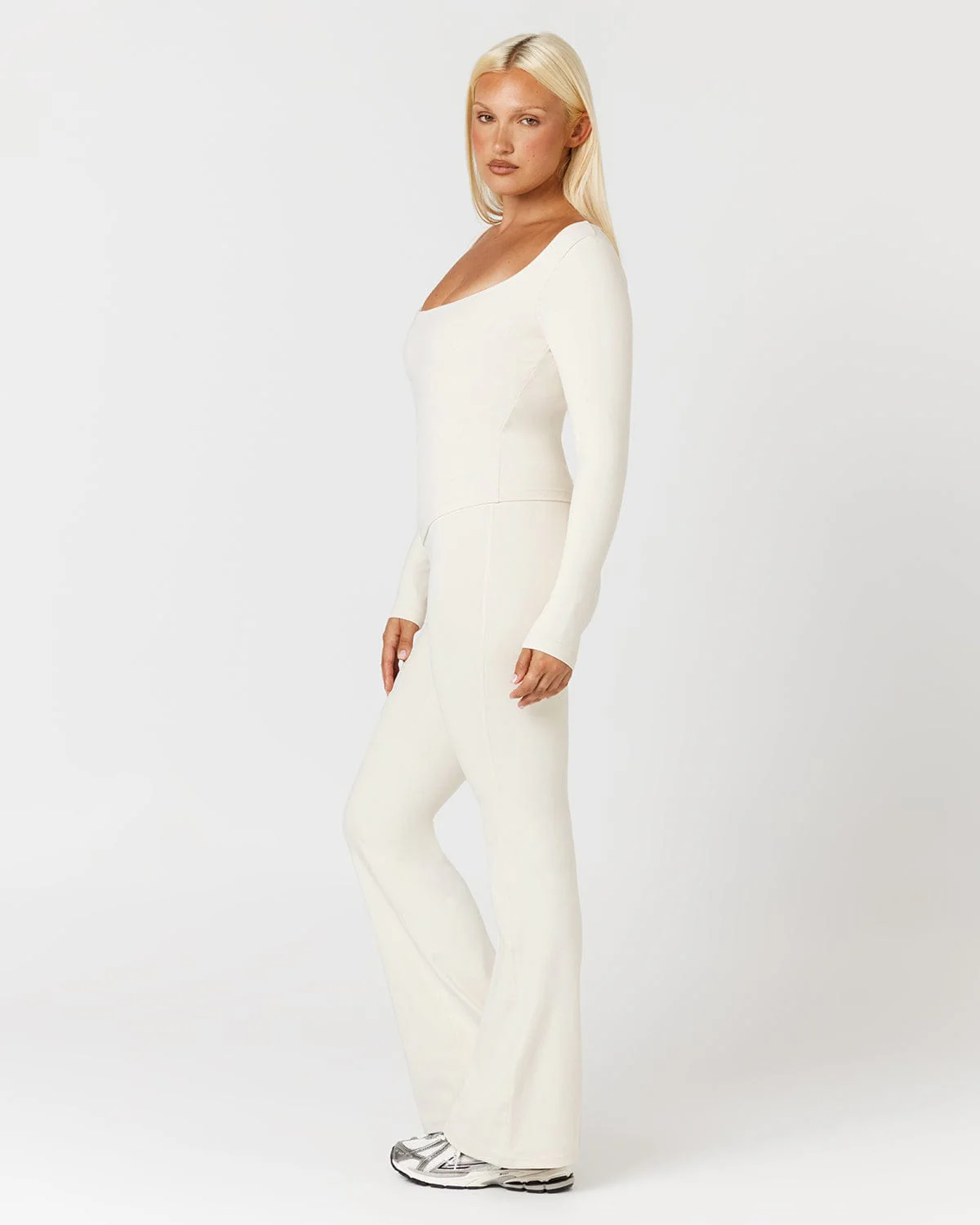 Form Invisible Scrunch Flare Leggings | Vanilla - Image 3