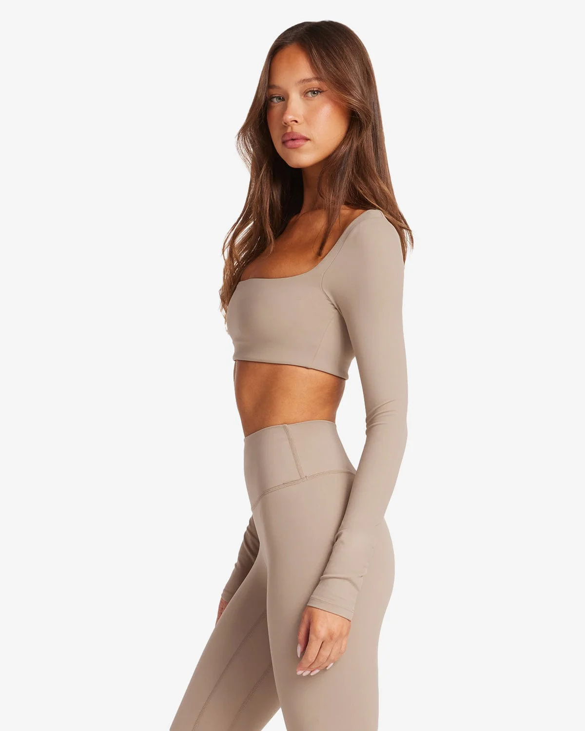 Freedom Scoop Long Sleeve Crop | Almond - Image 3