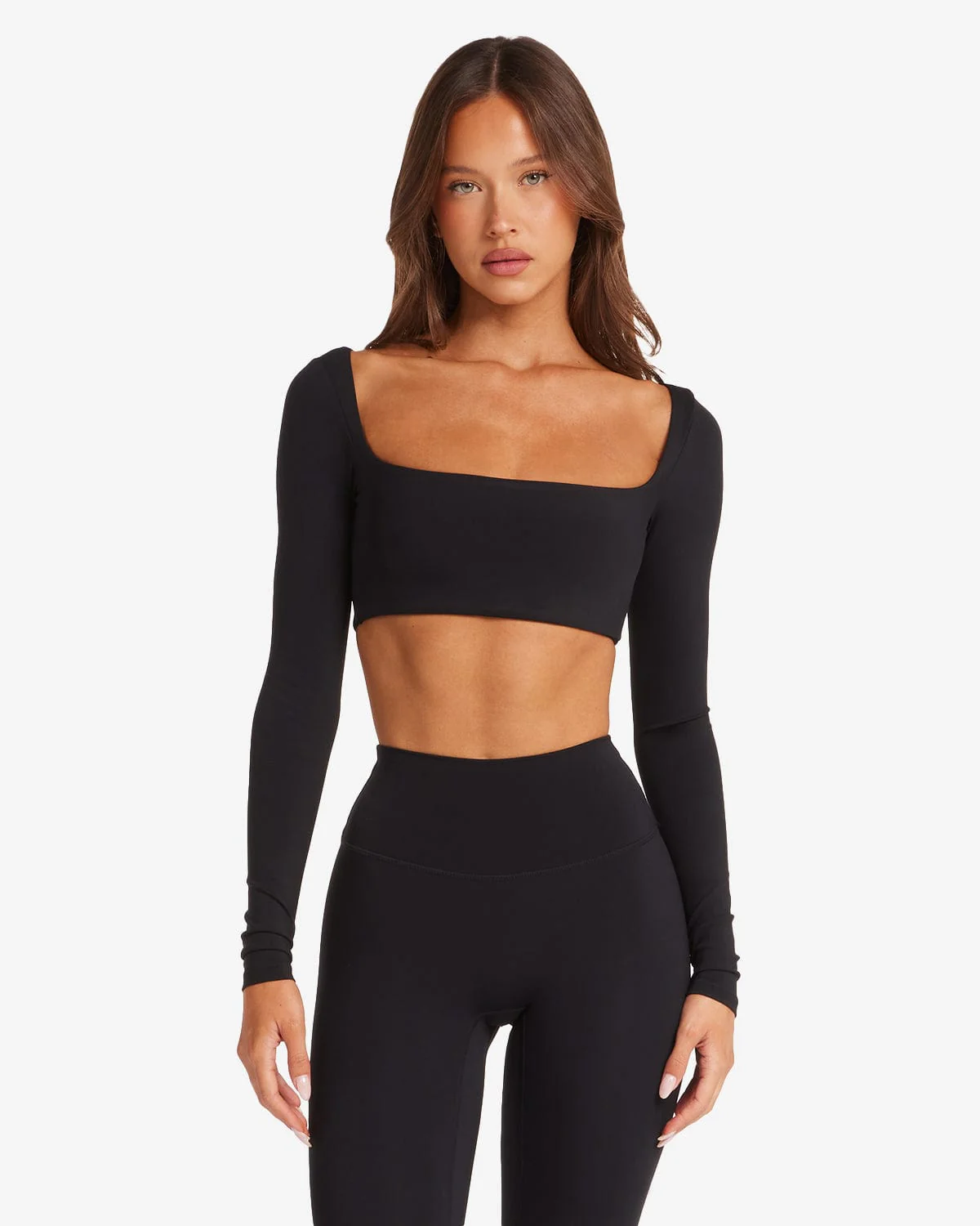Freedom Scoop Long Sleeve Crop | Black - Image 4