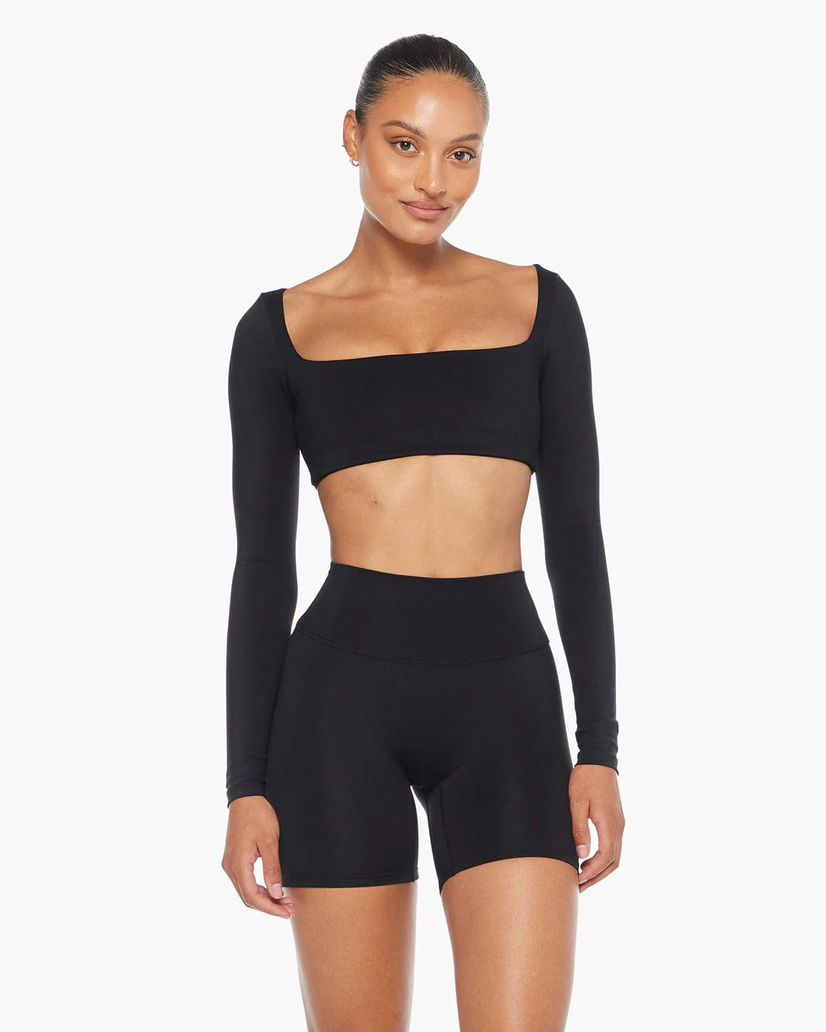 Freedom Scoop Long Sleeve Crop | Black - Image 9