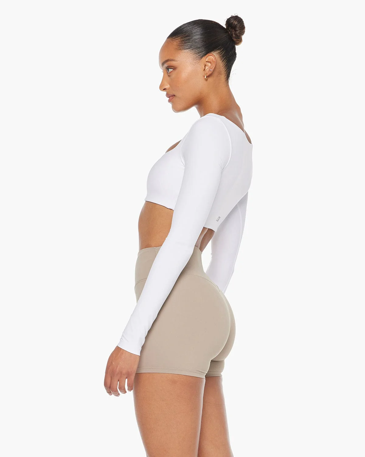Freedom Scoop Long Sleeve Crop | White - Image 10