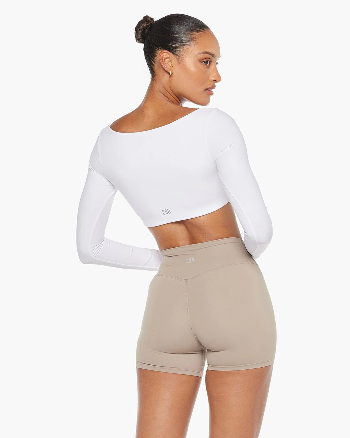 Freedom Scoop Long Sleeve Crop | White - Image 11