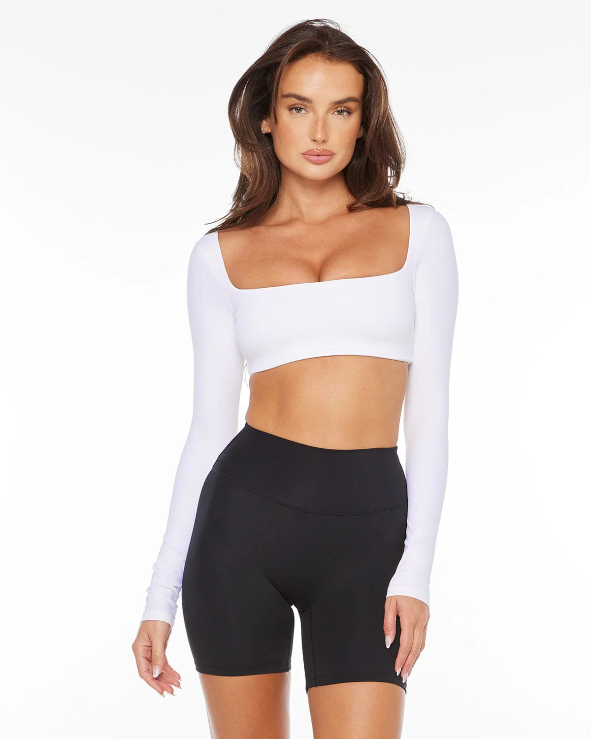 Freedom Scoop Long Sleeve Crop | White - Image 12