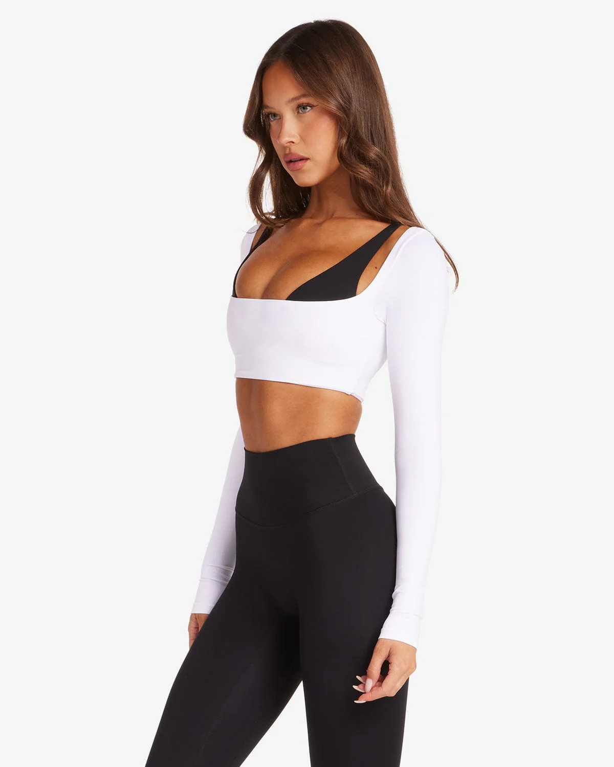 Freedom Scoop Long Sleeve Crop | White - Image 5