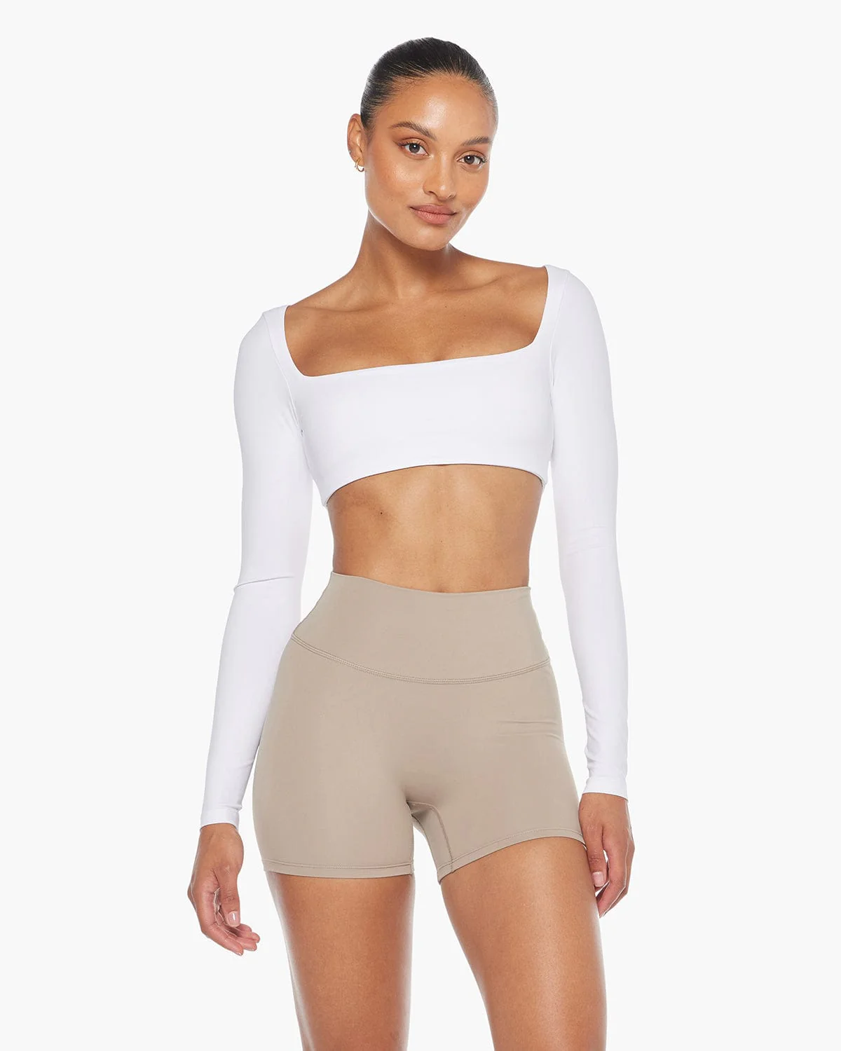 Freedom Scoop Long Sleeve Crop | White - Image 9