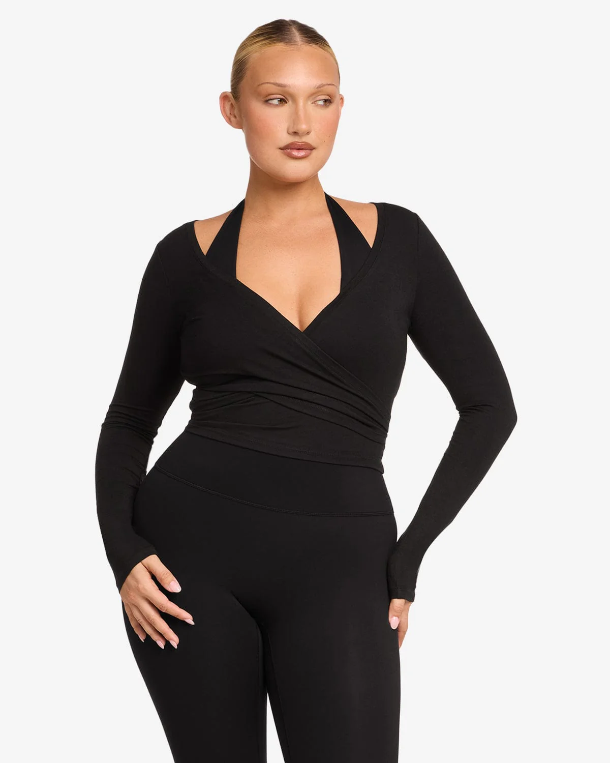 Ballet Wrap Top | Black - Image 7