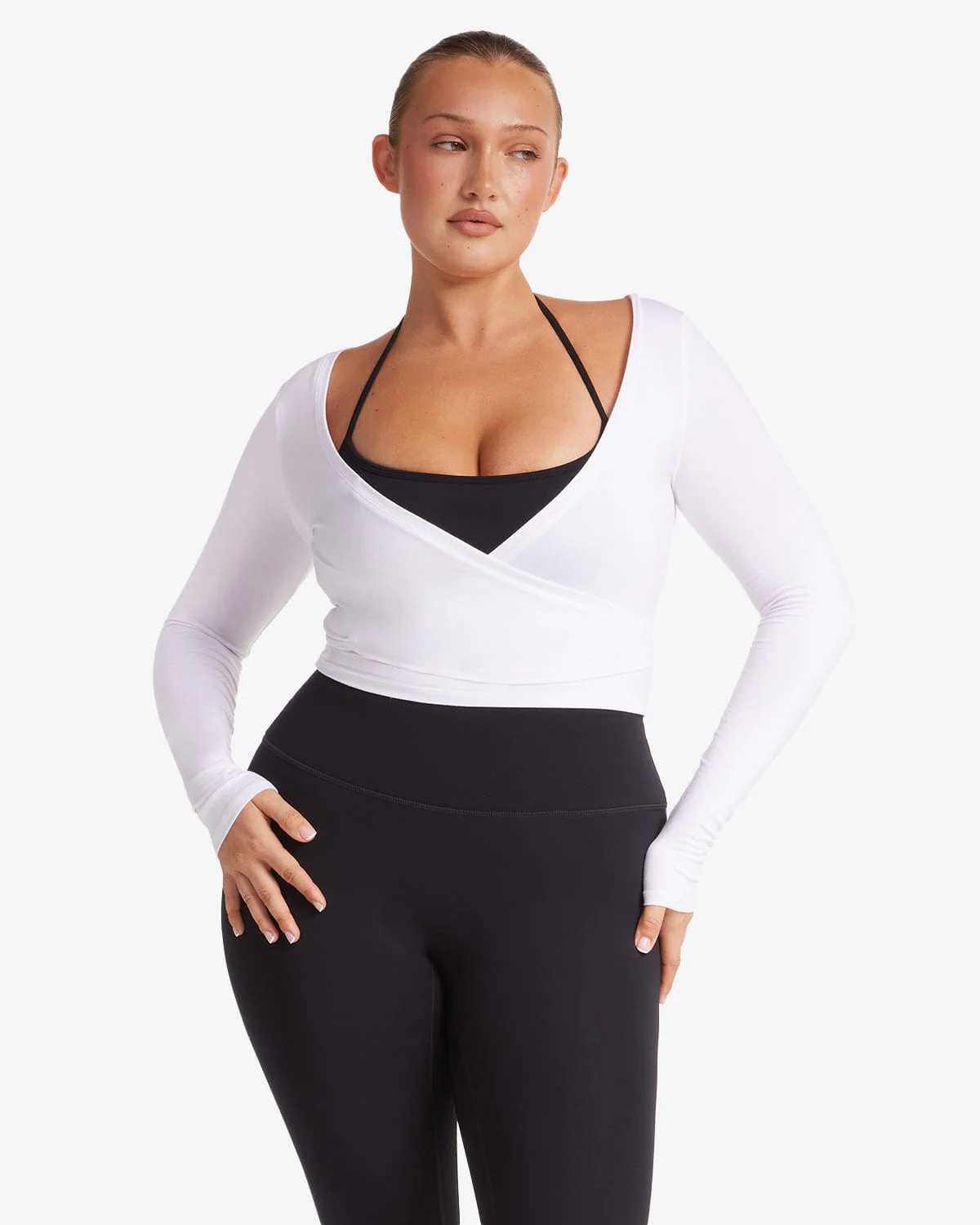 Ballet Wrap Top | White - Image 6