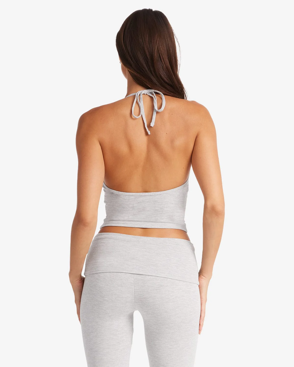Halter Tie Tank | Light Grey - Image 10