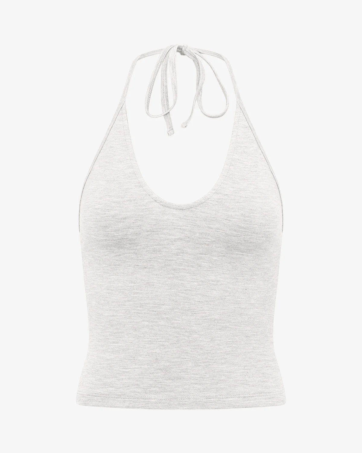 Halter Tie Tank | Light Grey - Image 4