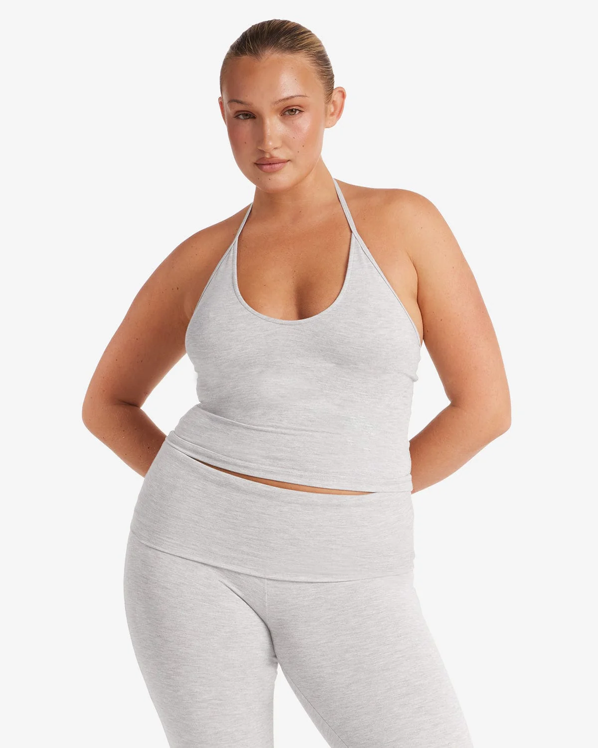 Halter Tie Tank | Light Grey - Image 6