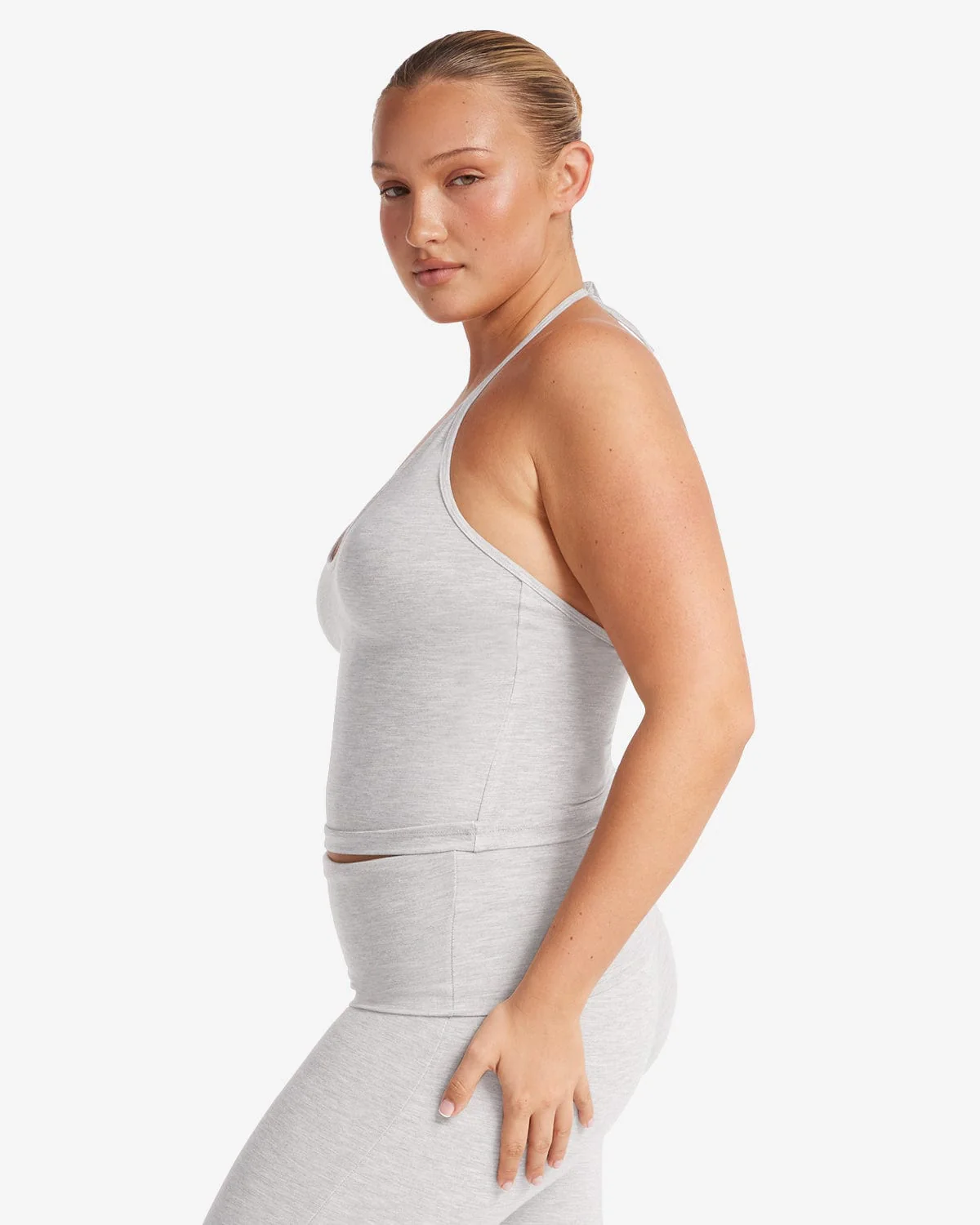 Halter Tie Tank | Light Grey - Image 8