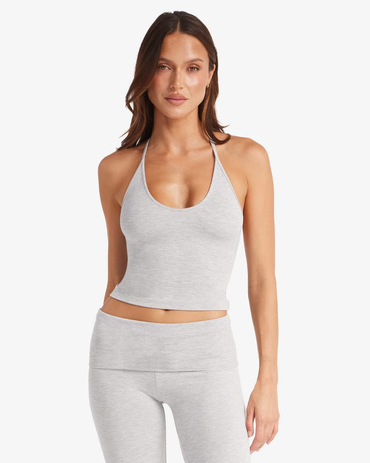 Halter Tie Tank | Light Grey - Image 9