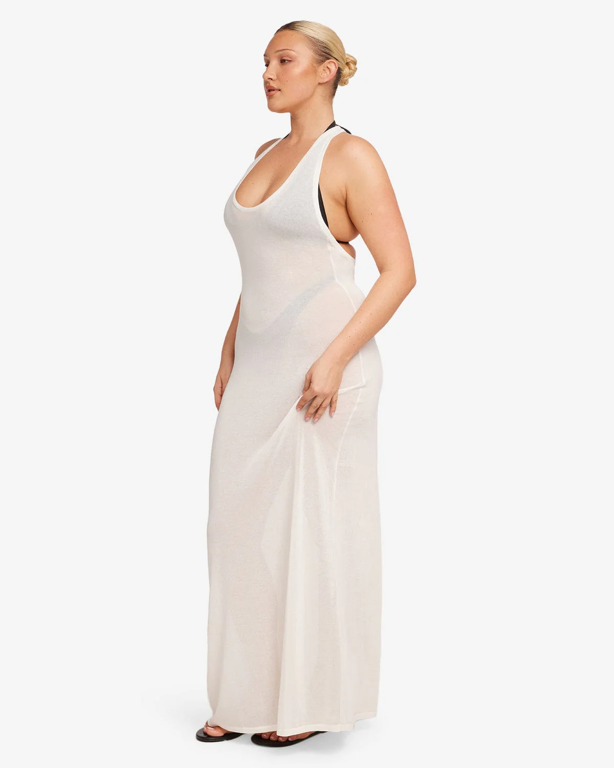 Racerback Slip Maxi Dress | Coconut - Image 10