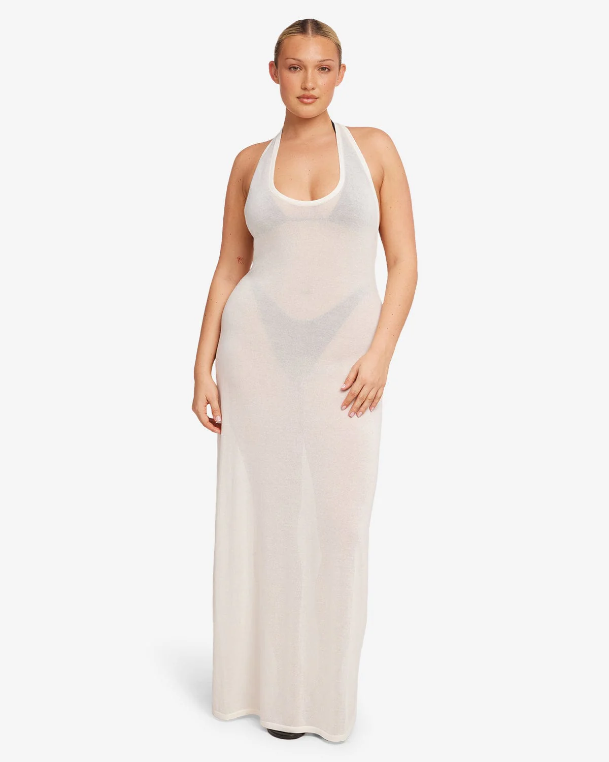 Racerback Slip Maxi Dress | Coconut - Image 9