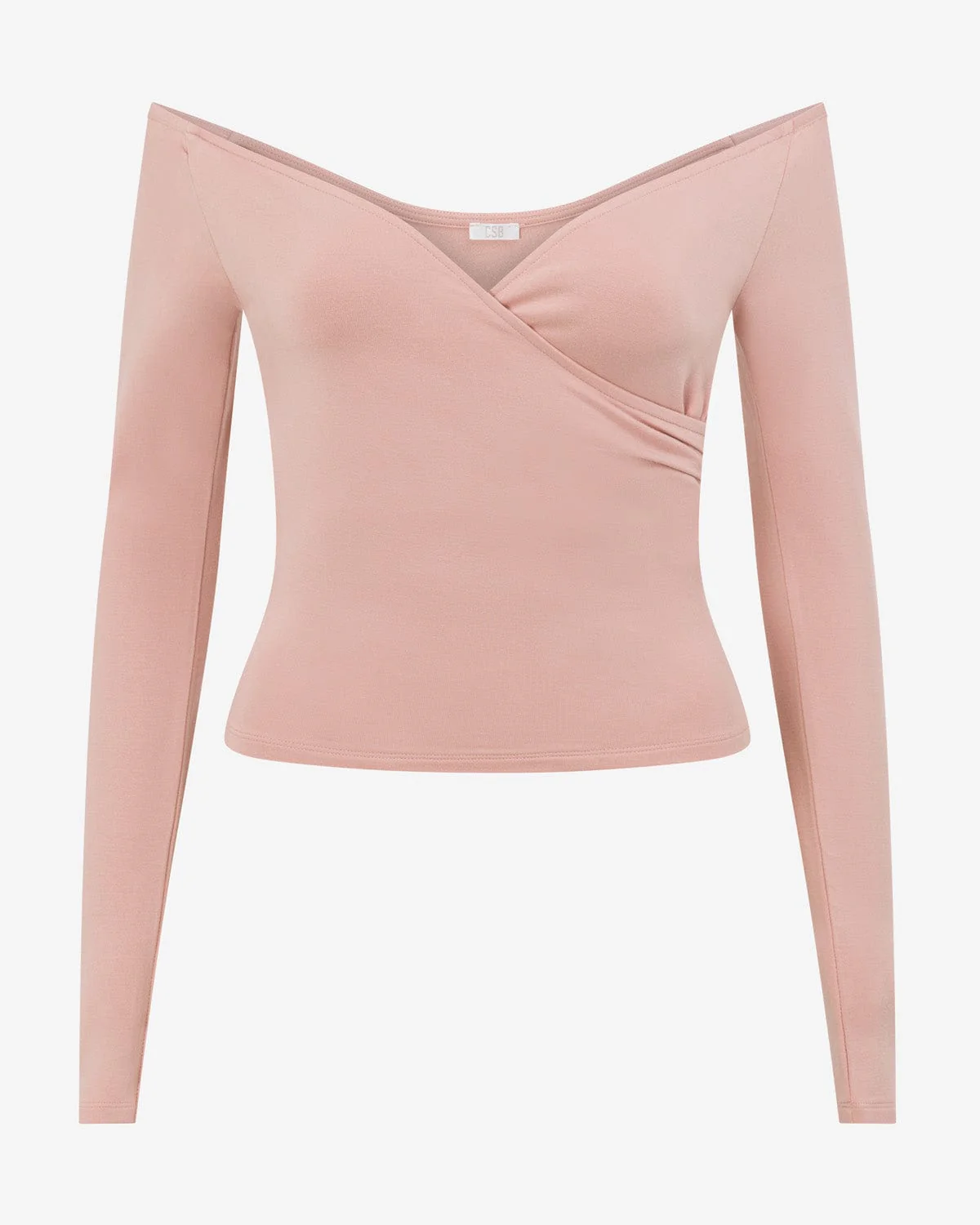 Off Shoulder Wrap Top | Dusty Pink - Image 13