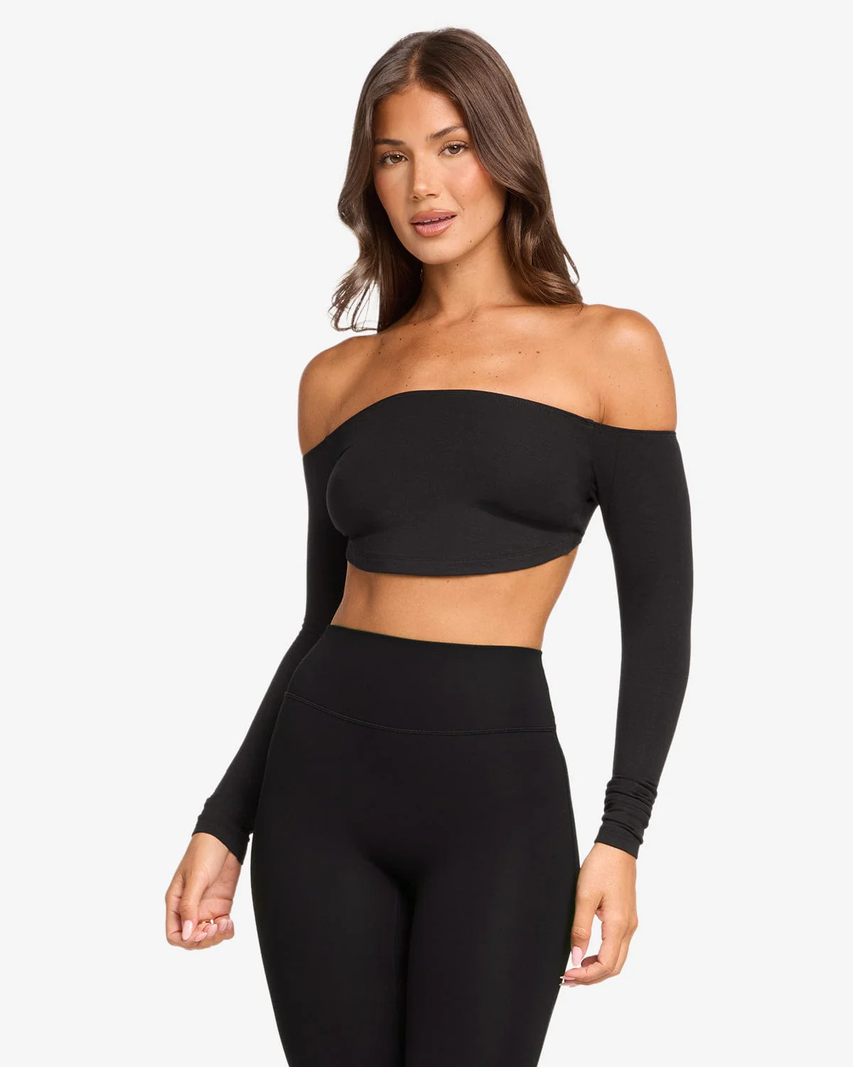 Open Back Long Sleeve Top | Black - Image 7