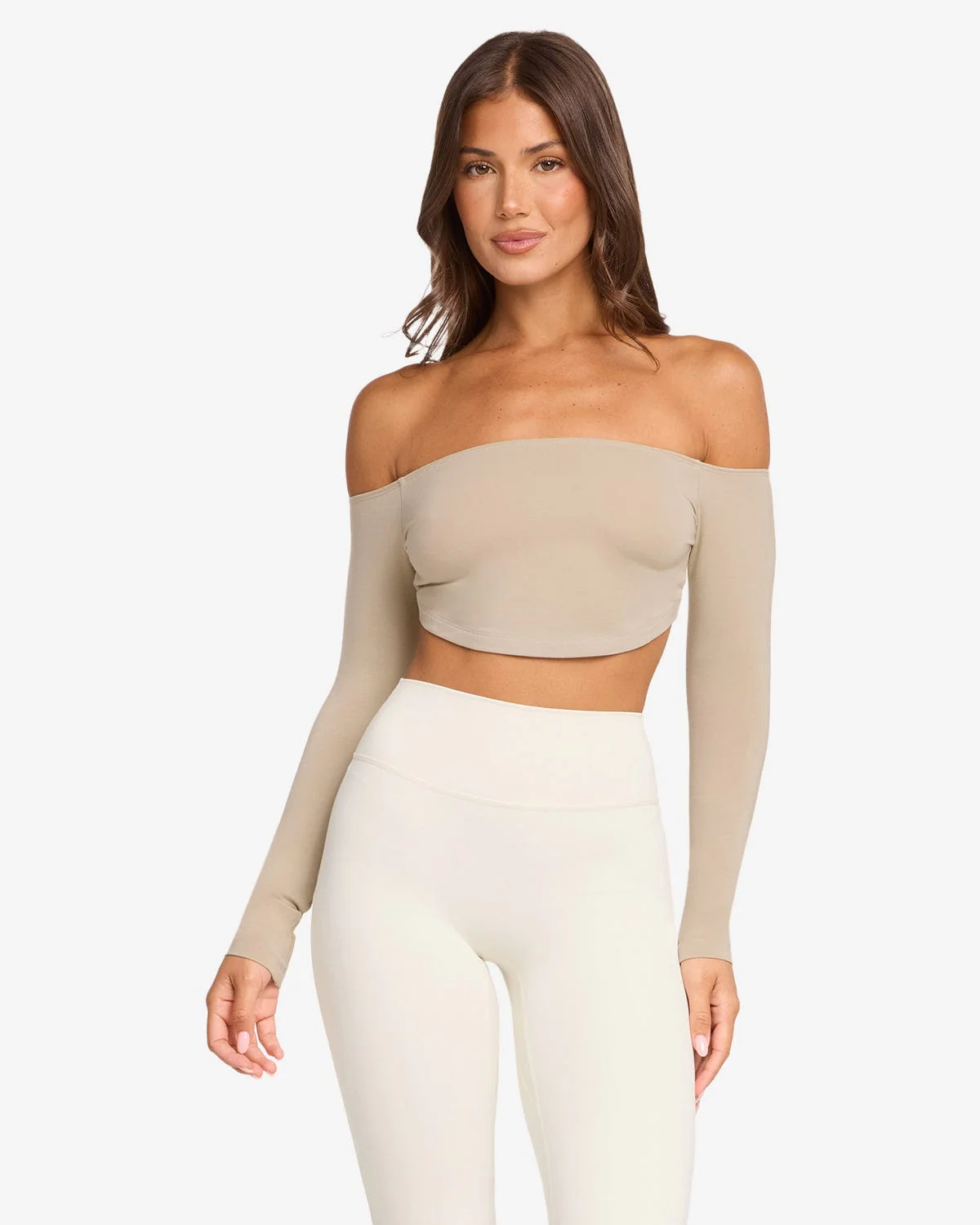 Open Back Long Sleeve Top | Fawn - Image 5