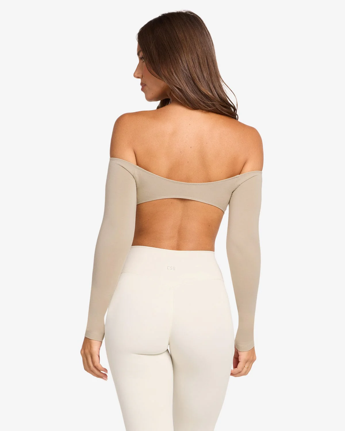 Open Back Long Sleeve Top | Fawn - Image 6