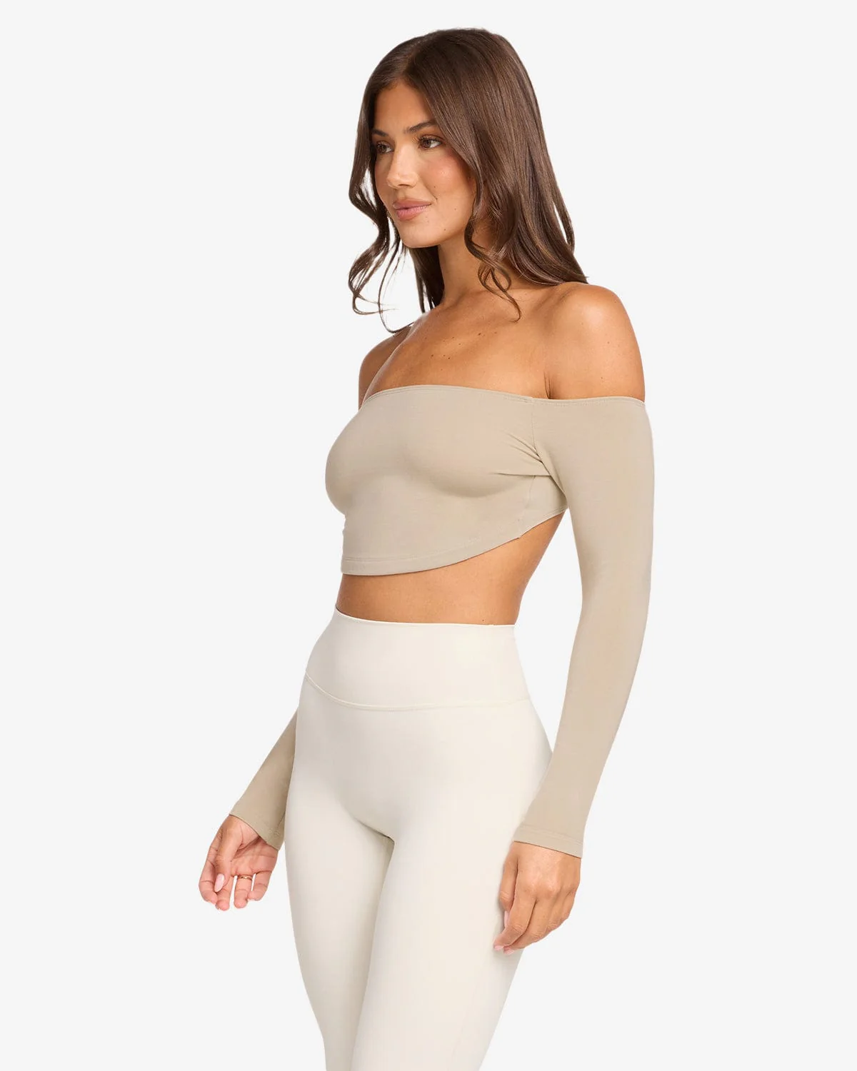 Open Back Long Sleeve Top | Fawn - Image 7