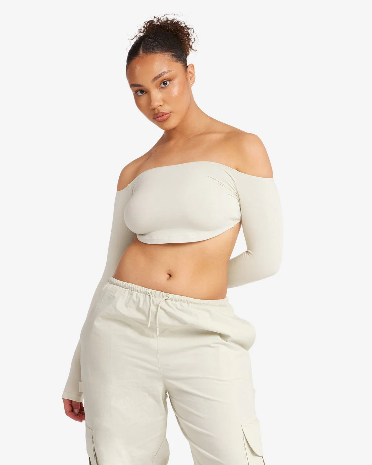 Open Back Long Sleeve Top | Oak - Image 7