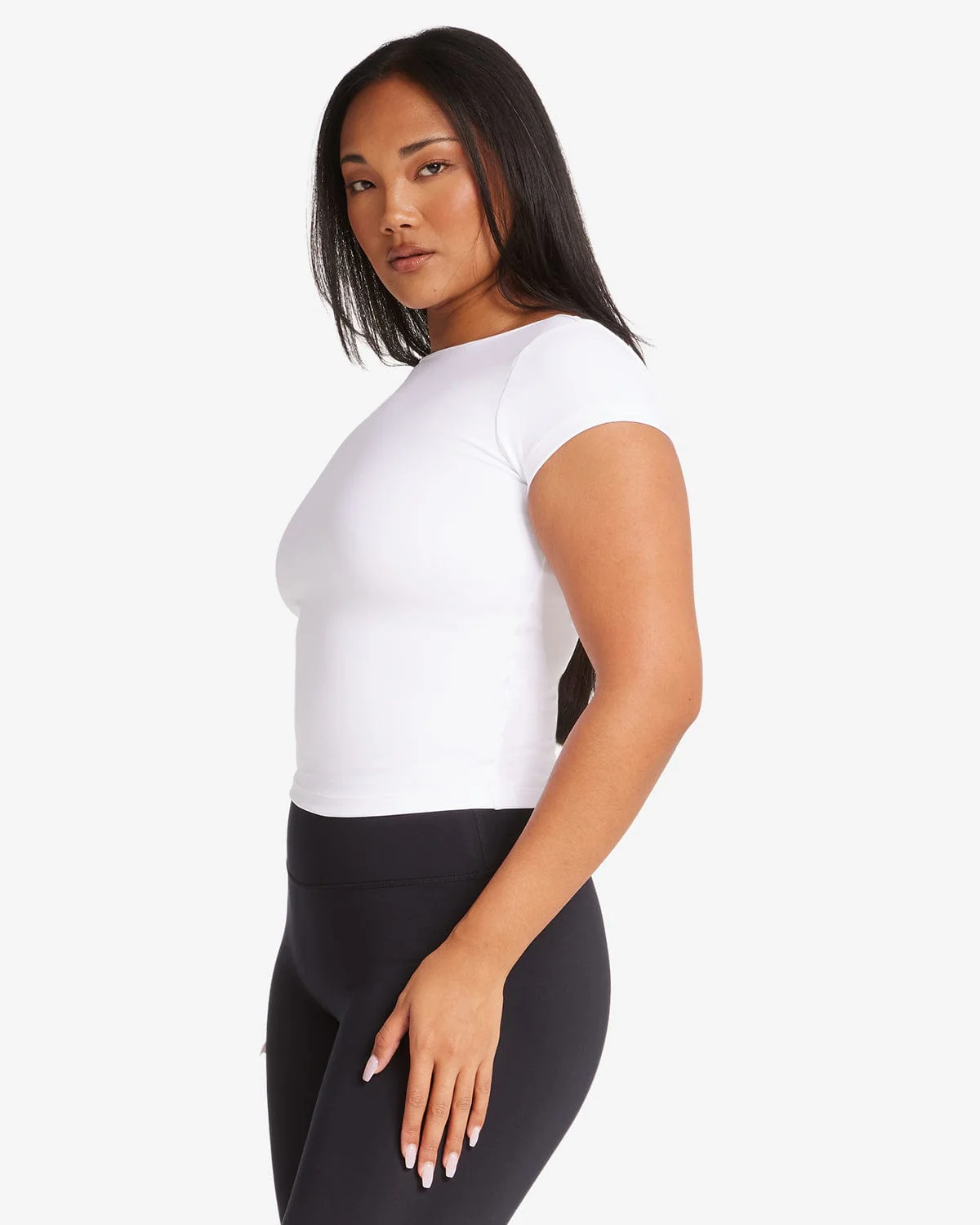 Open Back Tee | White - Image 10