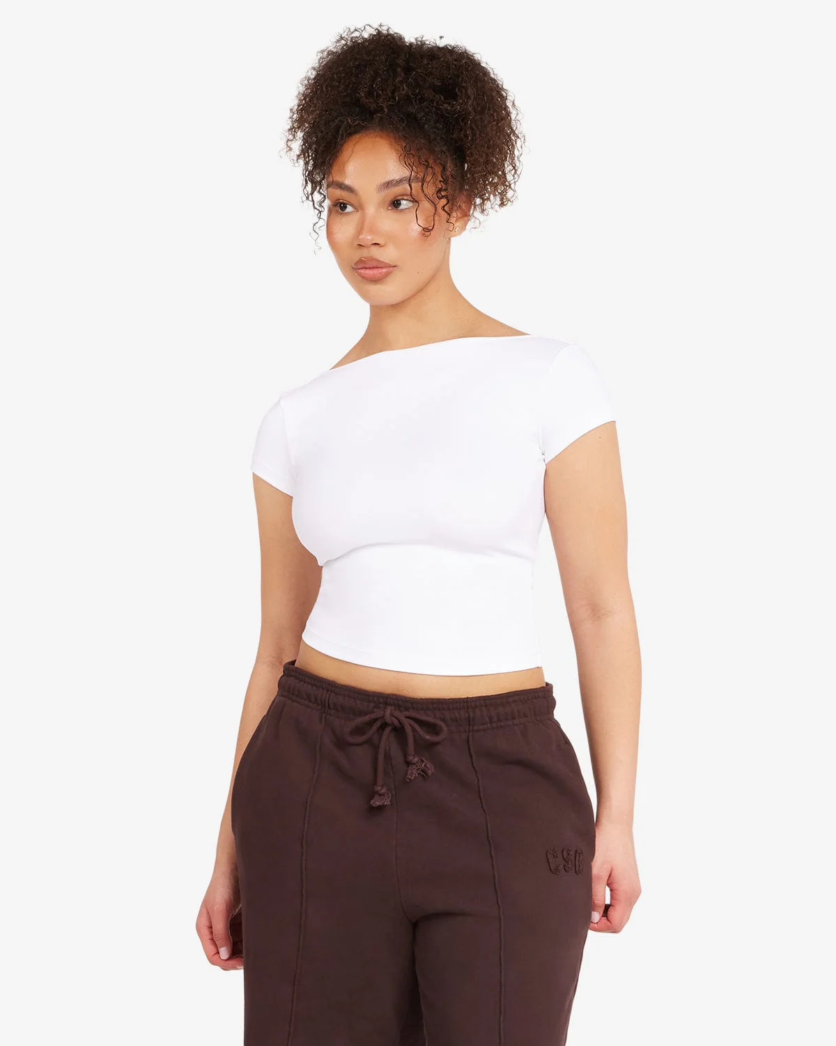 Open Back Tee | White - Image 5