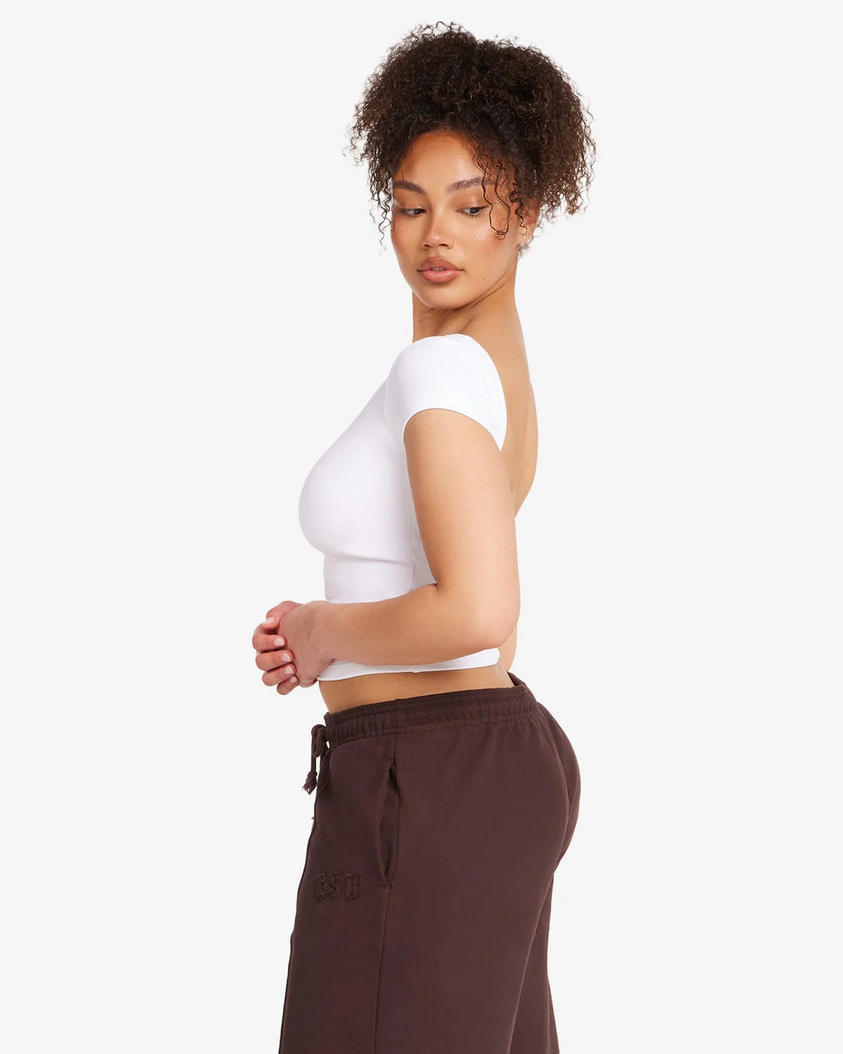 Open Back Tee | White - Image 7