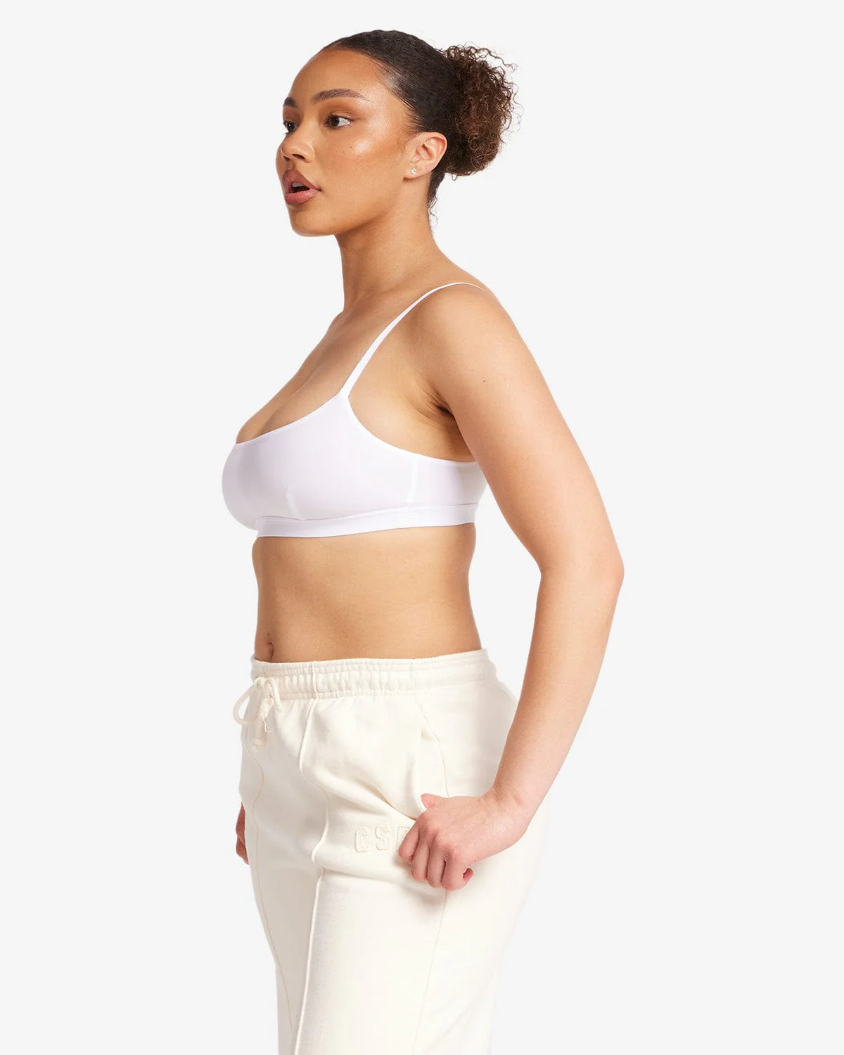 Scoop Neck Bralette | White - Image 8