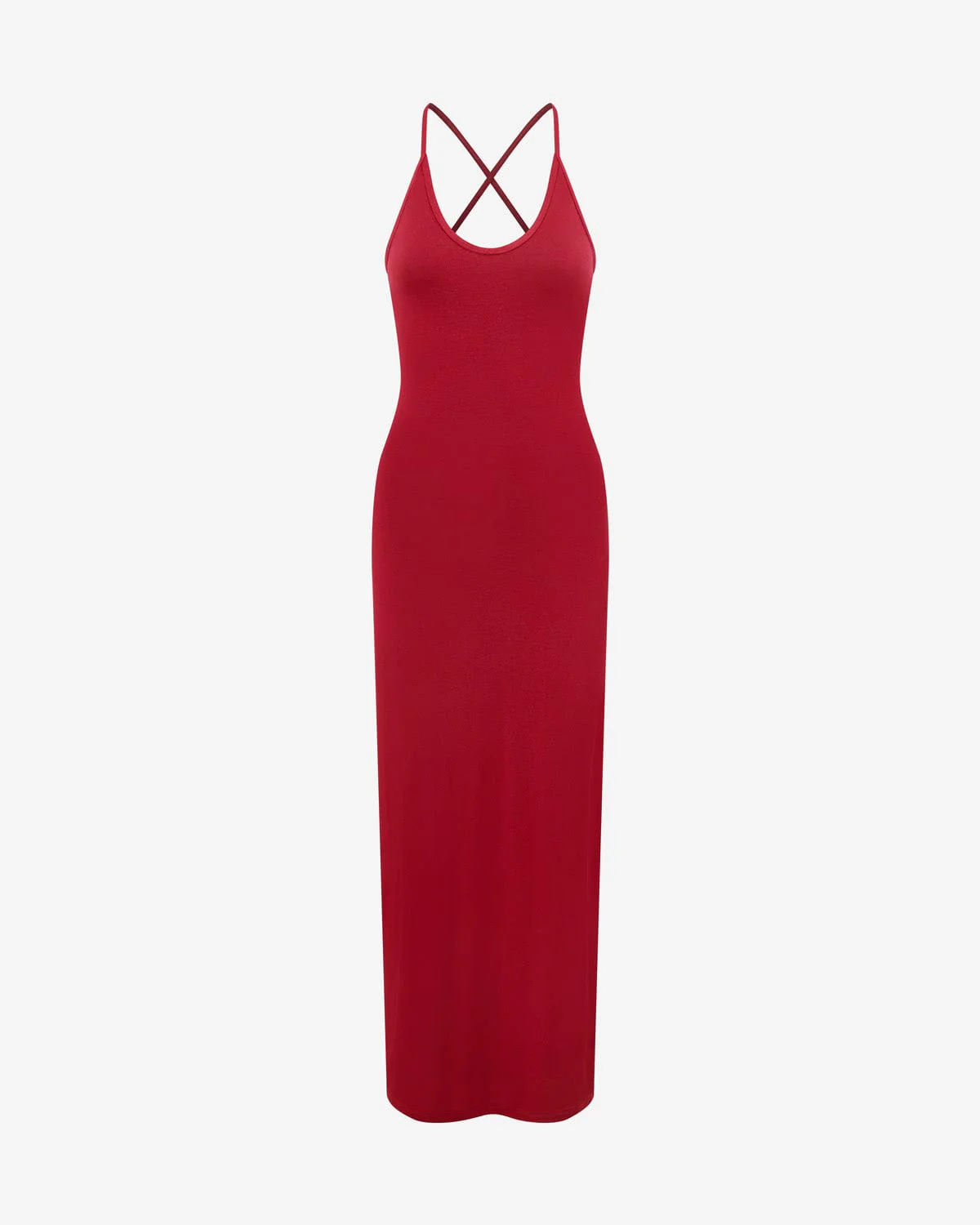 Scoop Neckline Maxi Dress | Cherry - Image 5