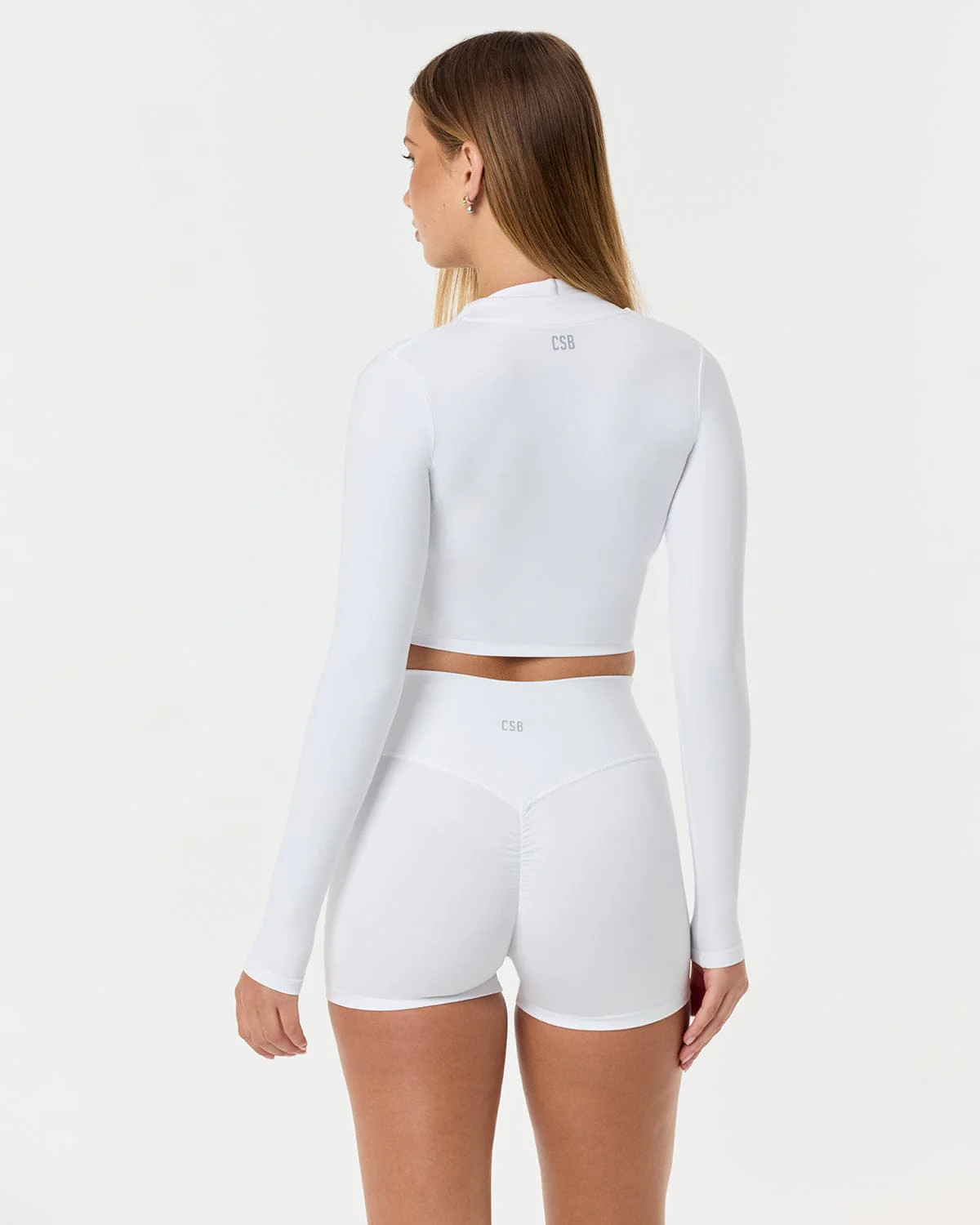 Serenity Cropped Zip Jacket | White - Image 3