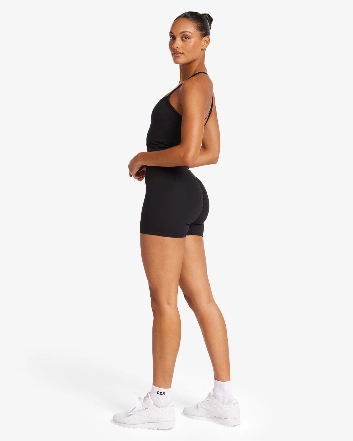 Serenity Scrunch Shorts 4" | Black - Image 6