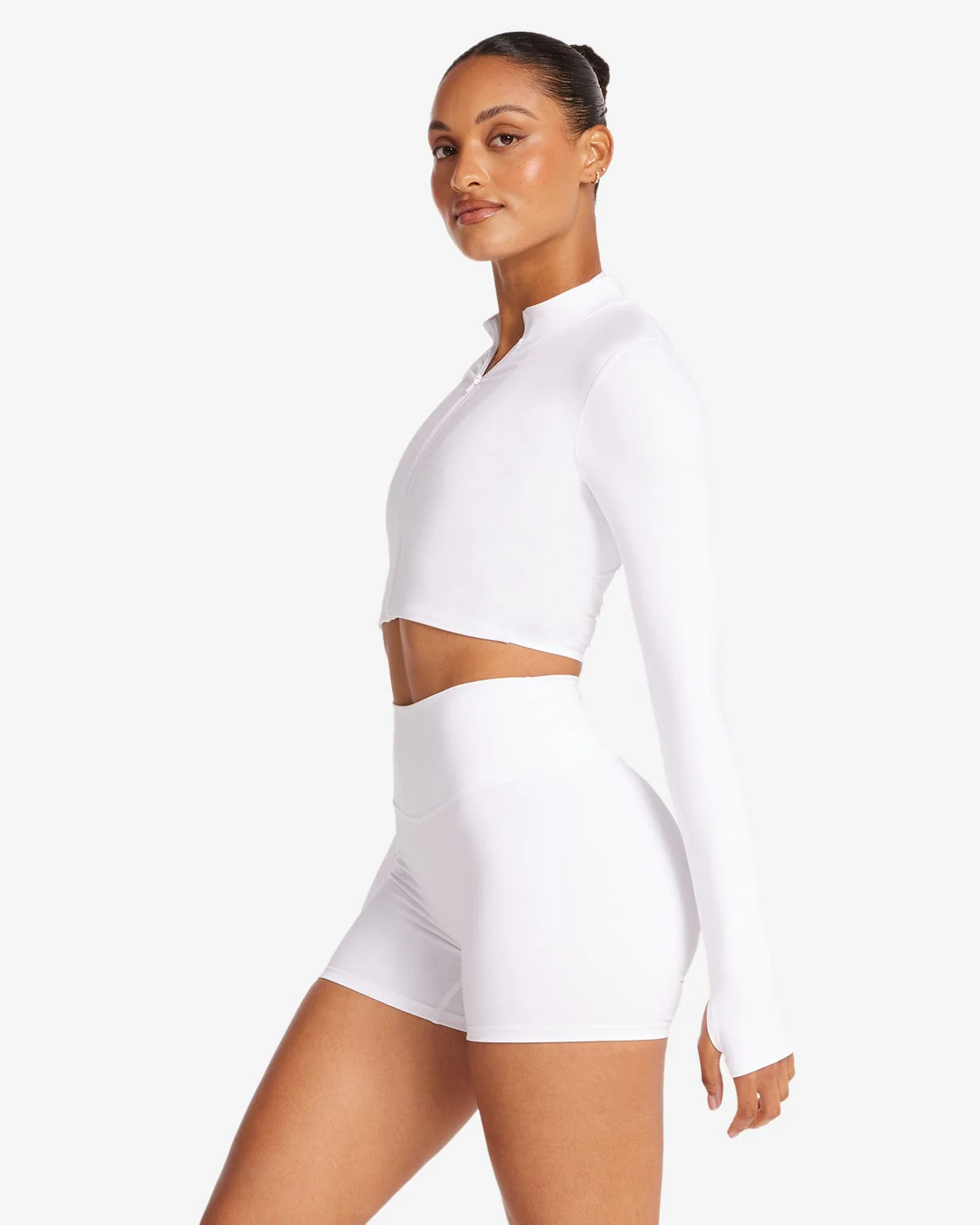 Serenity Sculpt Zip Jacket | White - Image 3