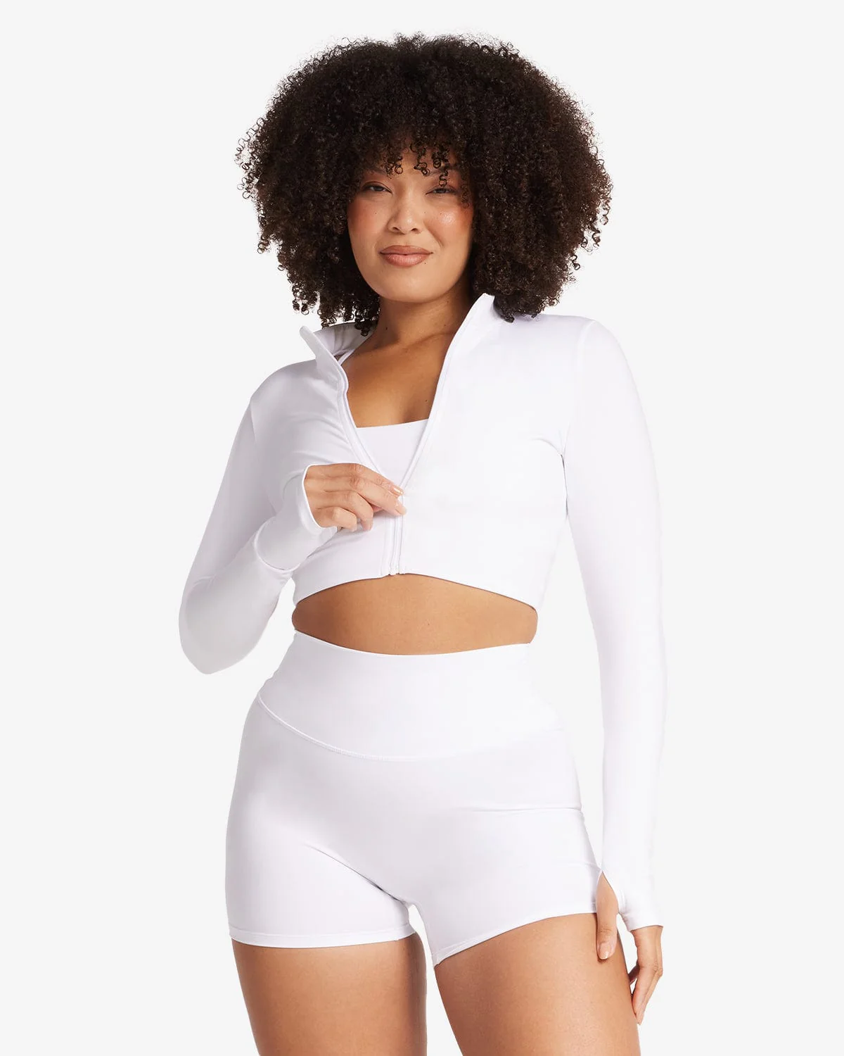 Serenity Sculpt Zip Jacket | White - Image 5