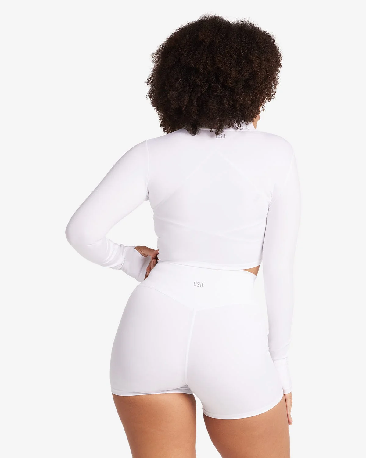 Serenity Sculpt Zip Jacket | White - Image 7